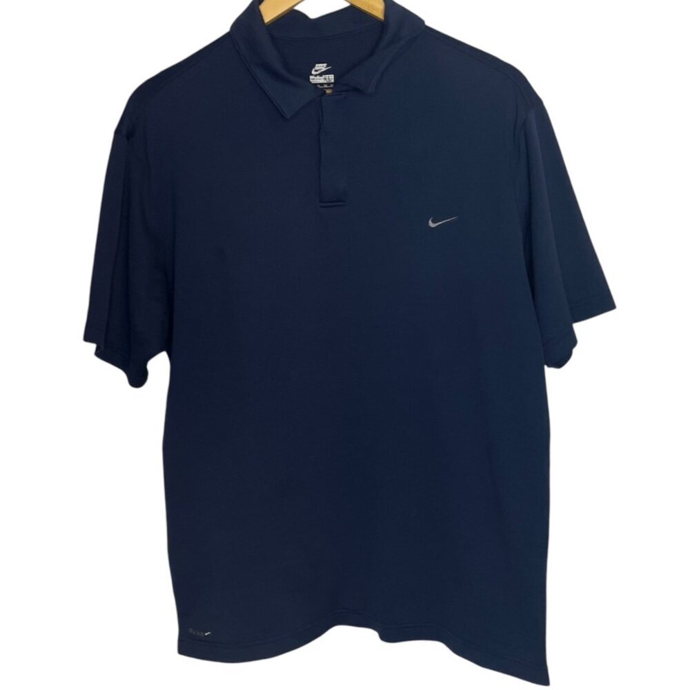 Nike Men's XL Polo Shirt Navy Blue Training Golf Casual Classic Athletic Sporty